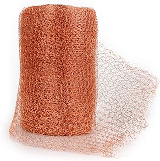 5" X20FT Copper Mesh for Pest Control,Mouse,Rat,Rodent,Snail,Birds,Bat Control, Copper Blocker Pest Stopper Copper Mesh Scrubber,Fill Fabric DIY
