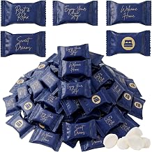 220ct Hotel Butter Mints | Individually Wrapped Hospitality Mints 4 Assorted Designs | Pillow Mints Bulk | Welcome Buttermints for Hotel Rooms & Airbnb Bulk