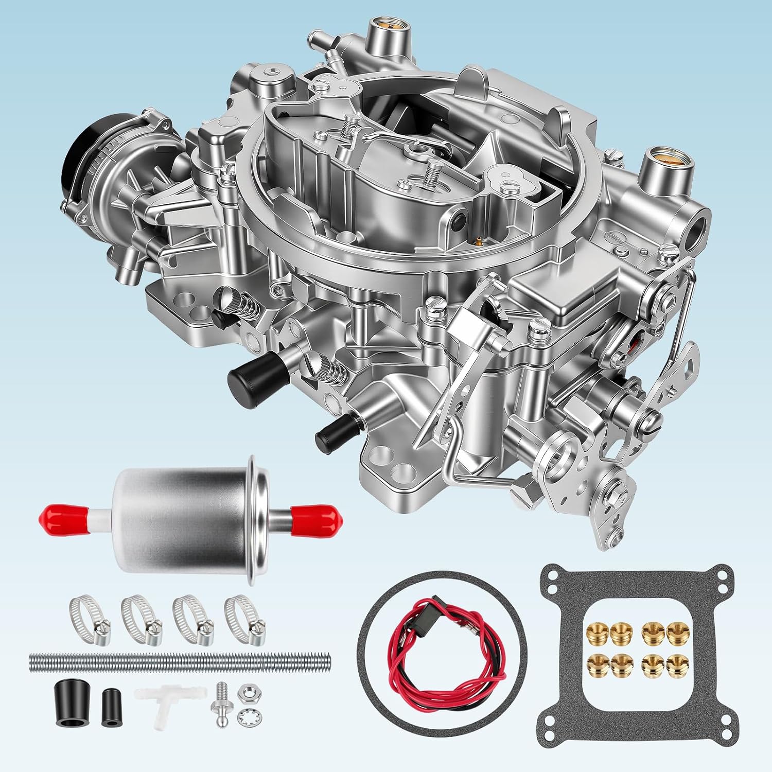 1406 Carburetor Replacement 600 CFM 4 Barrel Square Bore Electric Choke AFB Style Compatible with Performer Manifolds for Silverado Corvette Mustang GMC Truck