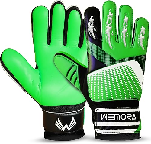 Guantes de portero de fútbol para niños y jóvenes junior de 4mm antideslizantes con agarre fuerte en la palma