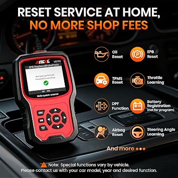 ANCEL VD700 OBD2 Diagnostic Code Reader Scan Tool Fit for Volkswagen Audi VW Skoda Seat, All Functions OBD11 Scanner for VAG Vehicles with Battery Registration EPB Reset (Upgraded VD500)