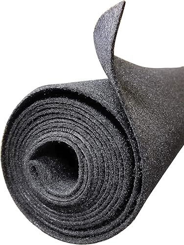 Polymat Audio 3 pies x 48 pulgadas de ancho gris carbón subwoofer caja de altavoz para coche caja de DJ alfombra con respaldo de látex y forro de