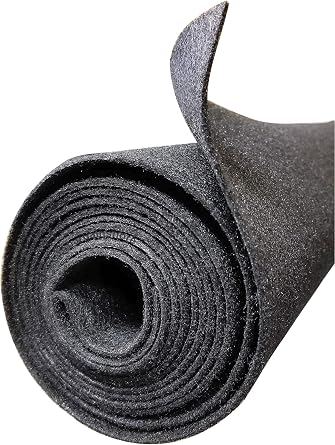 Polymat 3ft x 4ft 3x4 Grey Charcoal Roll 1 Yard of Polymat Multipurpose Mat use for Carpeting Subwoofers DIY Projects Shelf Lining Toolbox Lockbox Closet mat Cat Dog Pet Food Area School Classroom