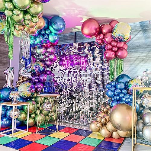 Vista 126 de Globos de color rosa pastel y morado, globos de confeti rosa claro de 12 pulgadas con globos de látex lila metálico para niñas y mujeres, mariposa