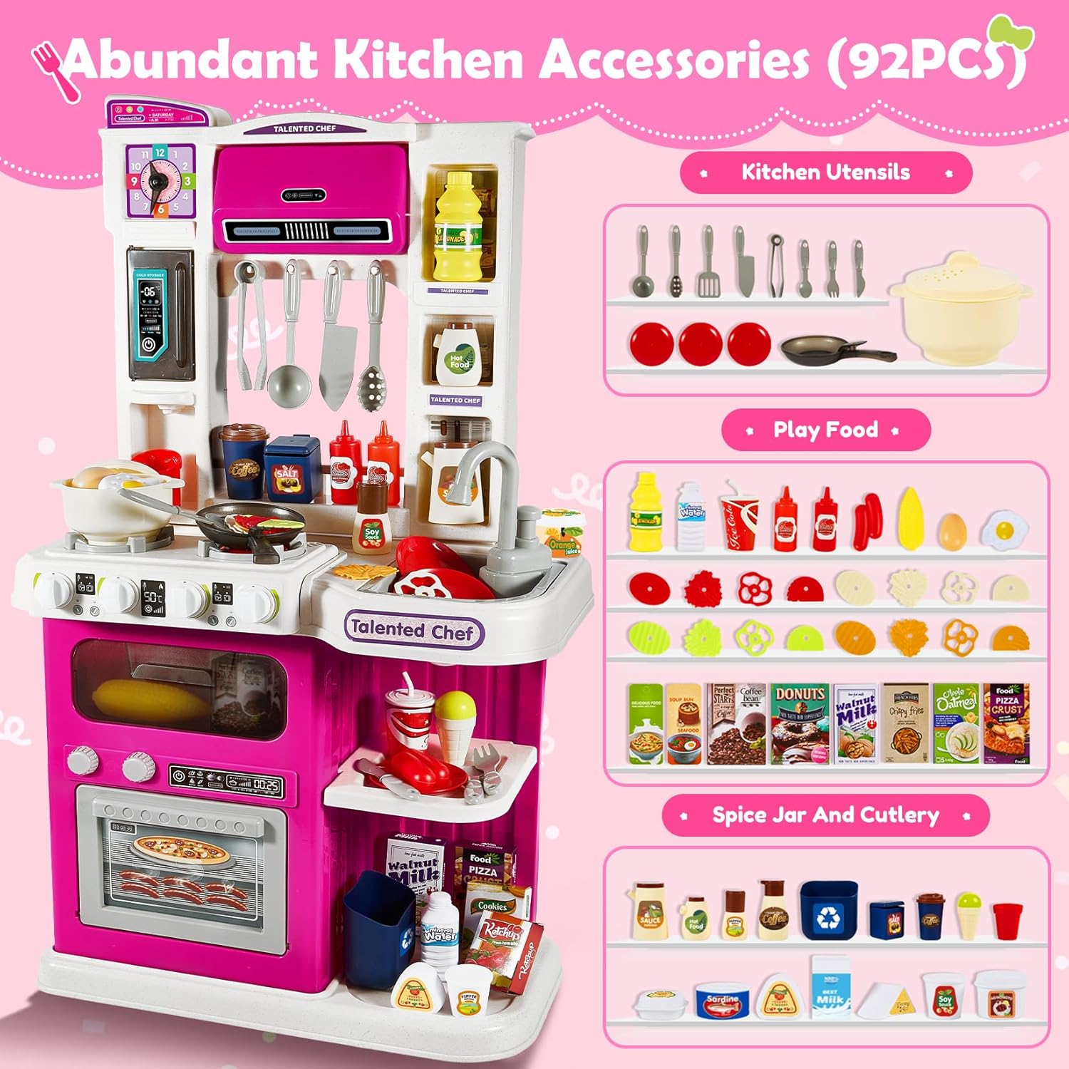 Kids Vanity for Girls and Kids Kitchen Playset