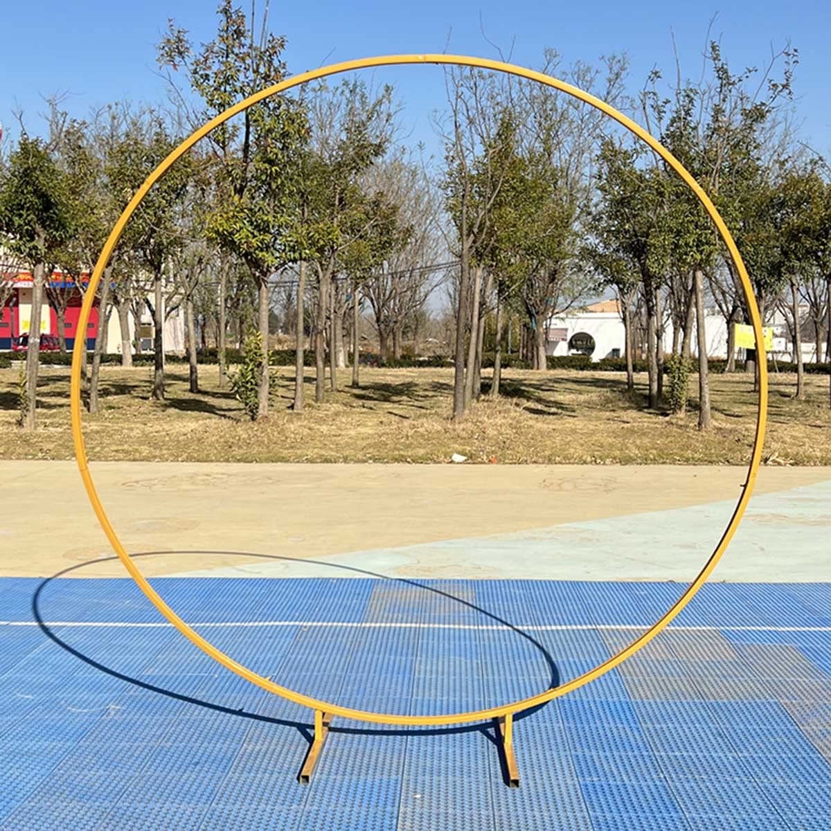 Zestaw metalowych łuków balonowych na przyjęcie urodzinowe i dekoracje na baby shower, klasyczny łuk kwiatowy do ogrodu, na zewnątrz, z 1 m, 1,5 m, 2 m i 2,6 m, złoty