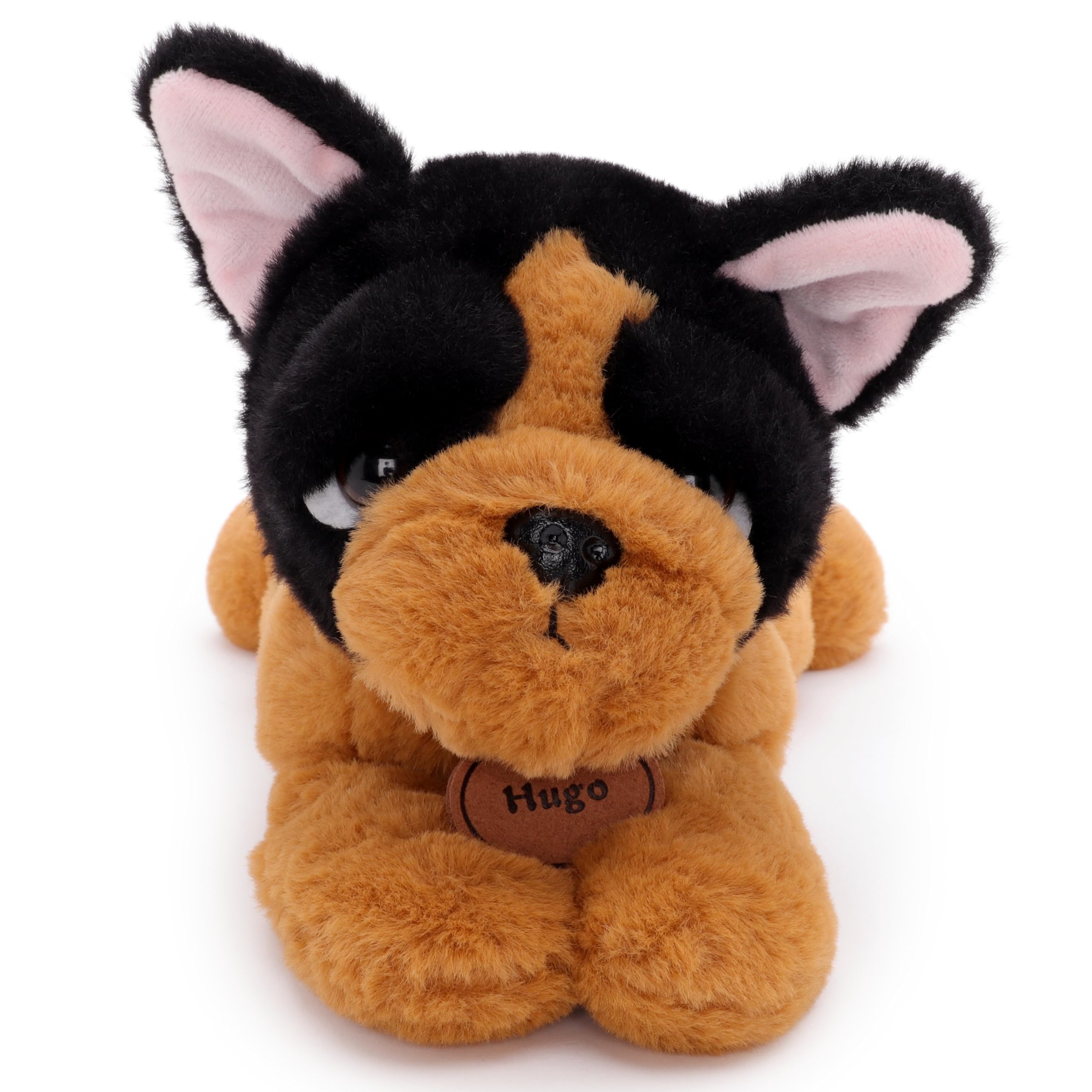 Toyland® 25cm (10") Hugo The French Bulldog Soft Toy - Lying Down Plush Dog - Suitable From Birth, Light Red, 25Cm (10 Inches) - Image 3