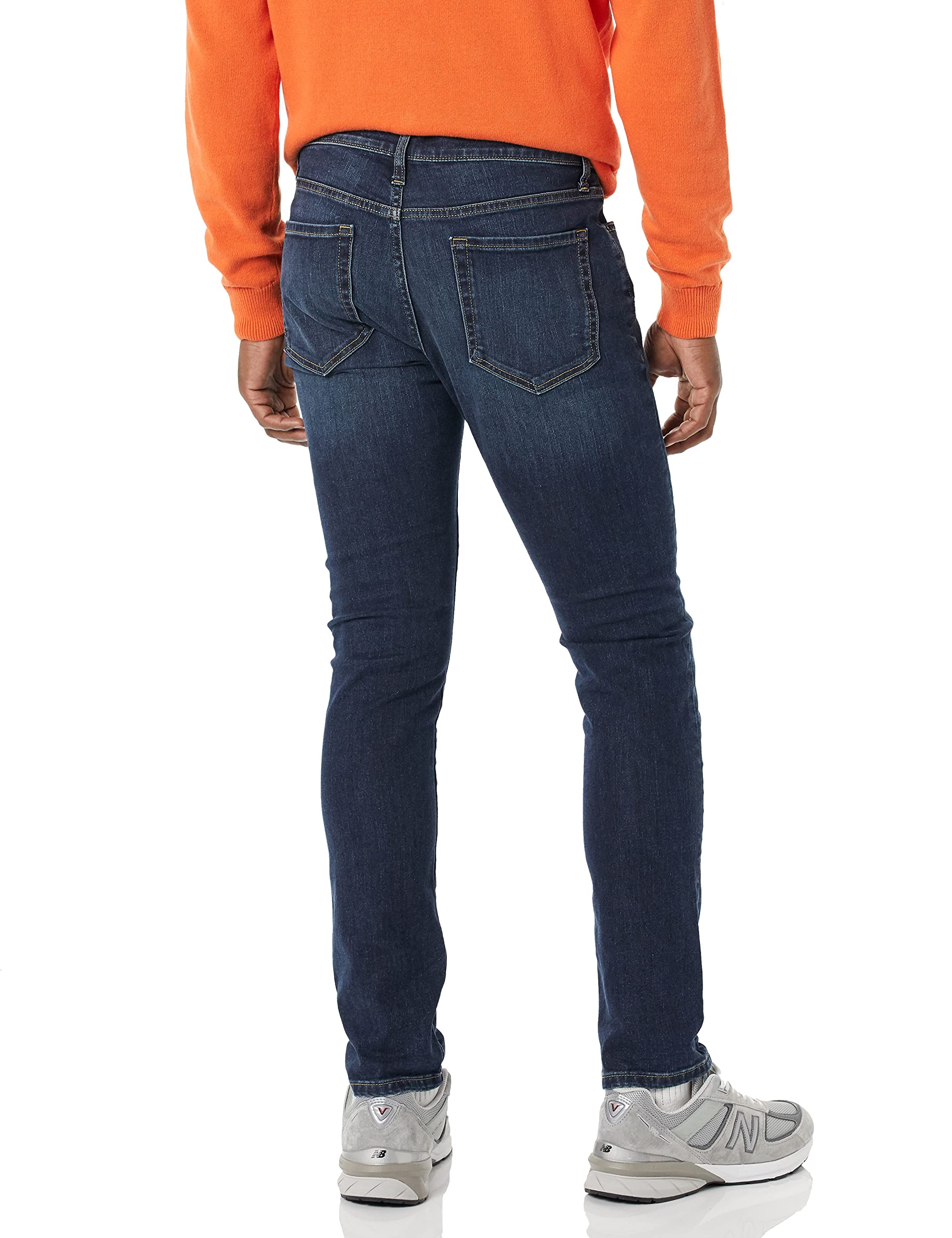 Amazon Essentials Uomo Jeans Elasticizzati a Vita Alta vestibilità Attillata