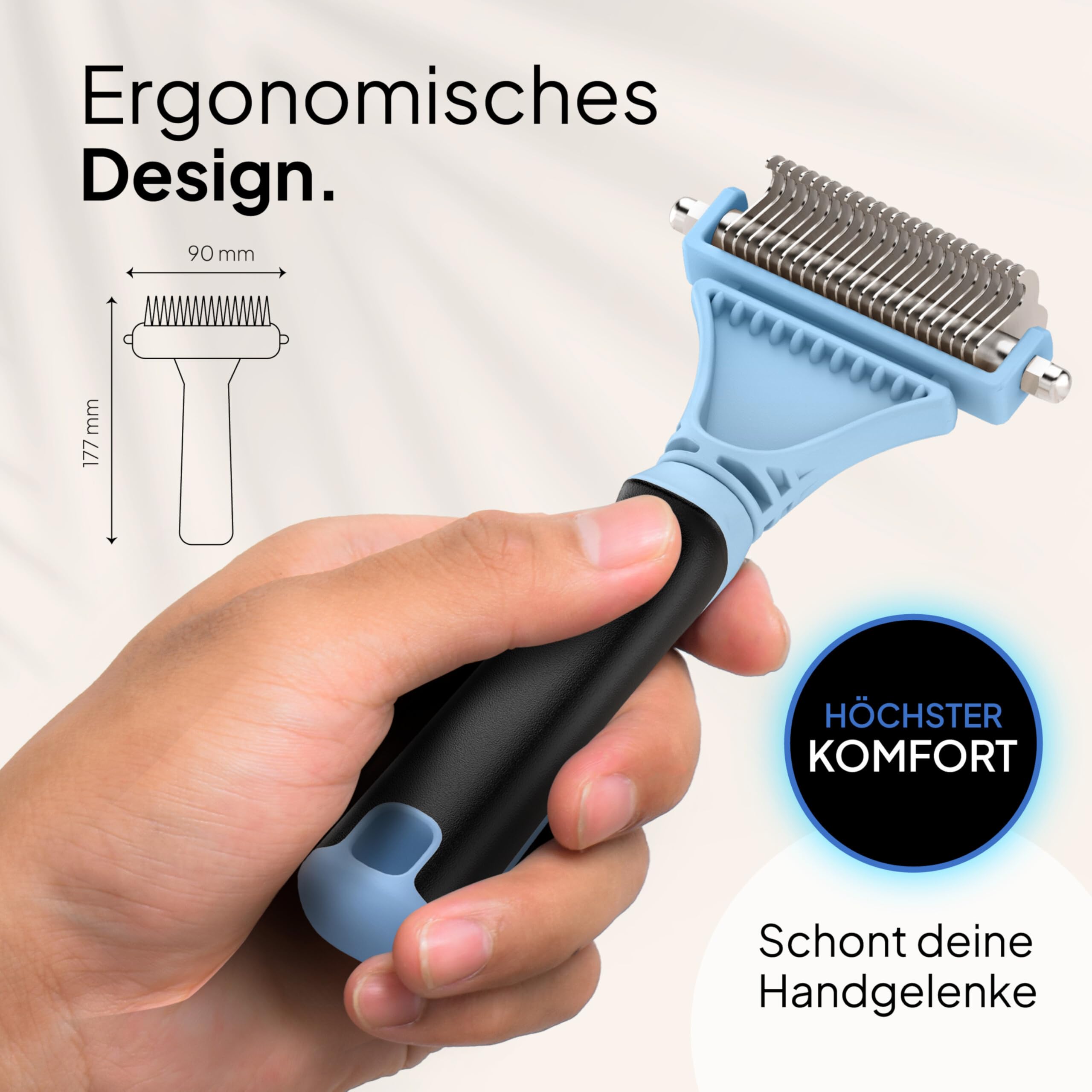 Pretty Paw Katzenbürste für empfindliche Katzen – Schonende Fellpflege mit Massageeffekt für Kurzhaar & Langhaar