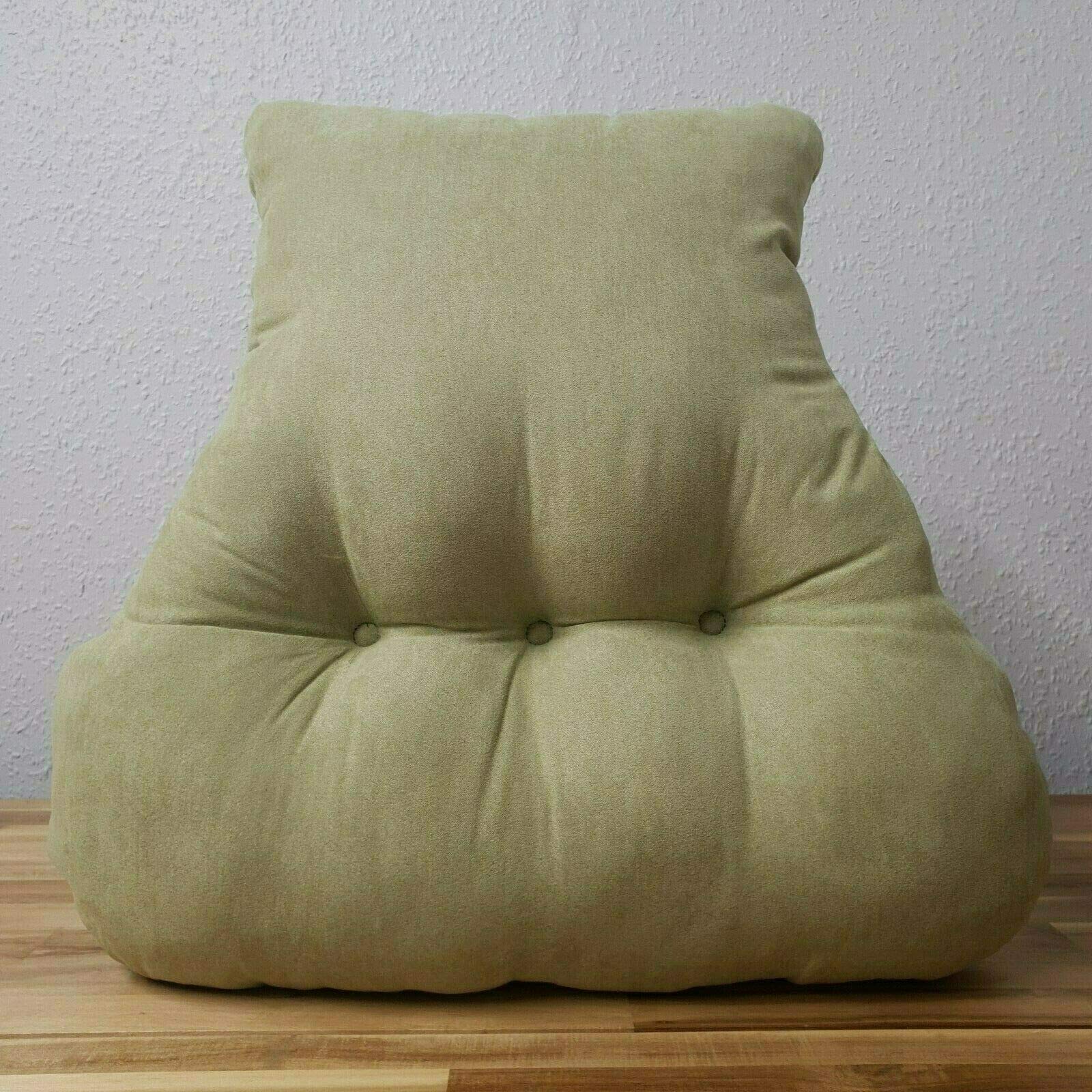 Snugglemore Back Support Lumbar Cushion Faux Suede Pain Relief Armchair Car Office (Sage)