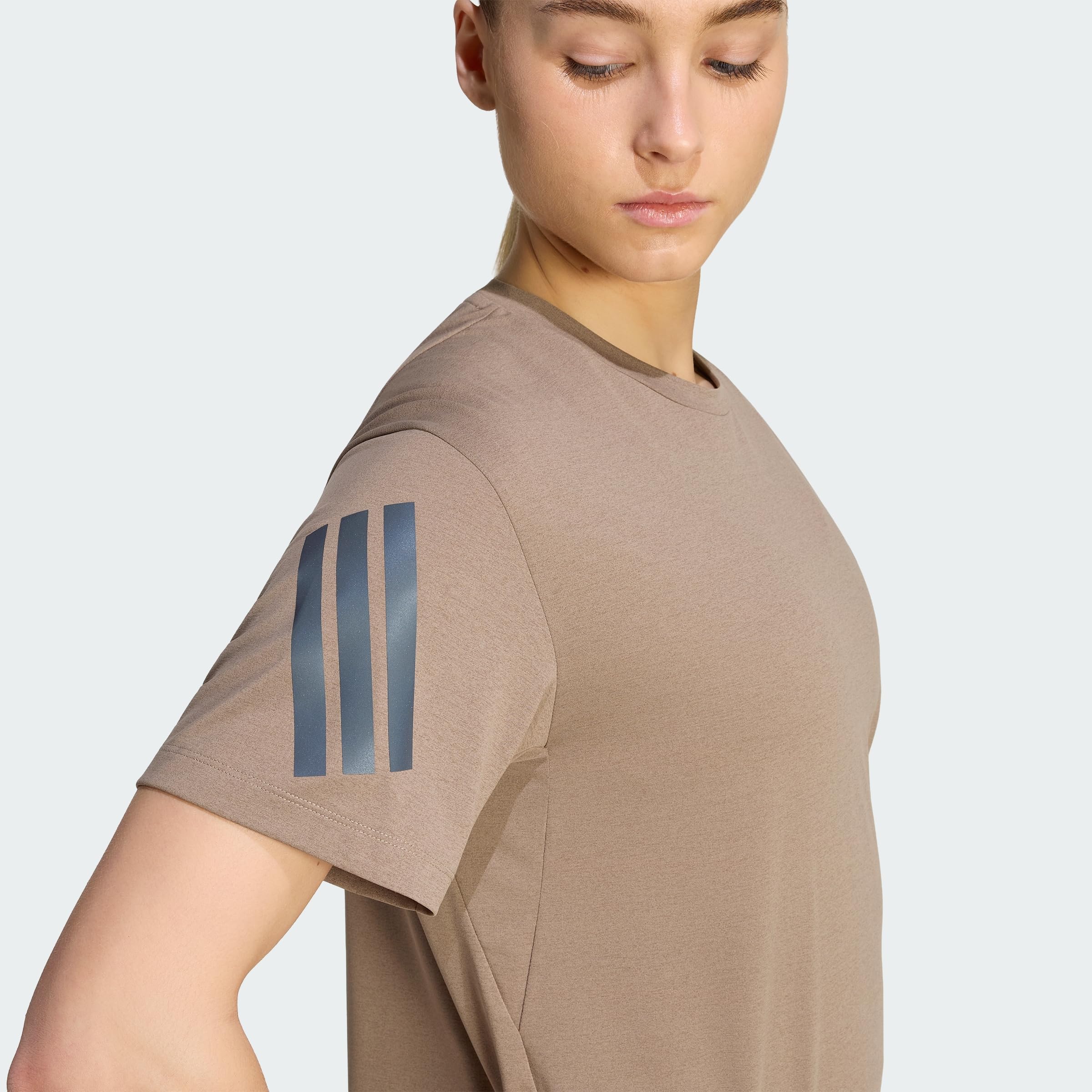 adidas Kobiety Adi365 Running Climacool Shirt, Khaki Six/black, XXL