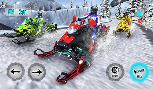Jogos de moto de neve de esportes de inverno 3D corrida de moto off-road extrema
