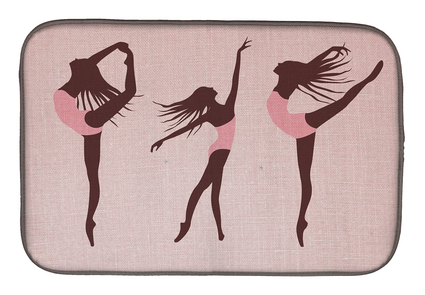 Tapis de séchage en lin haut de gamme Caroline's Treasures BB5377DDM rose compact
