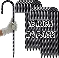 Vista 25 de AAGUT Juego de 6 estacas para trampolín de 12 pulgadas, kit de anclaje de amarre para trampolín de 3/8 pulgadas, resistente al viento, accesorios