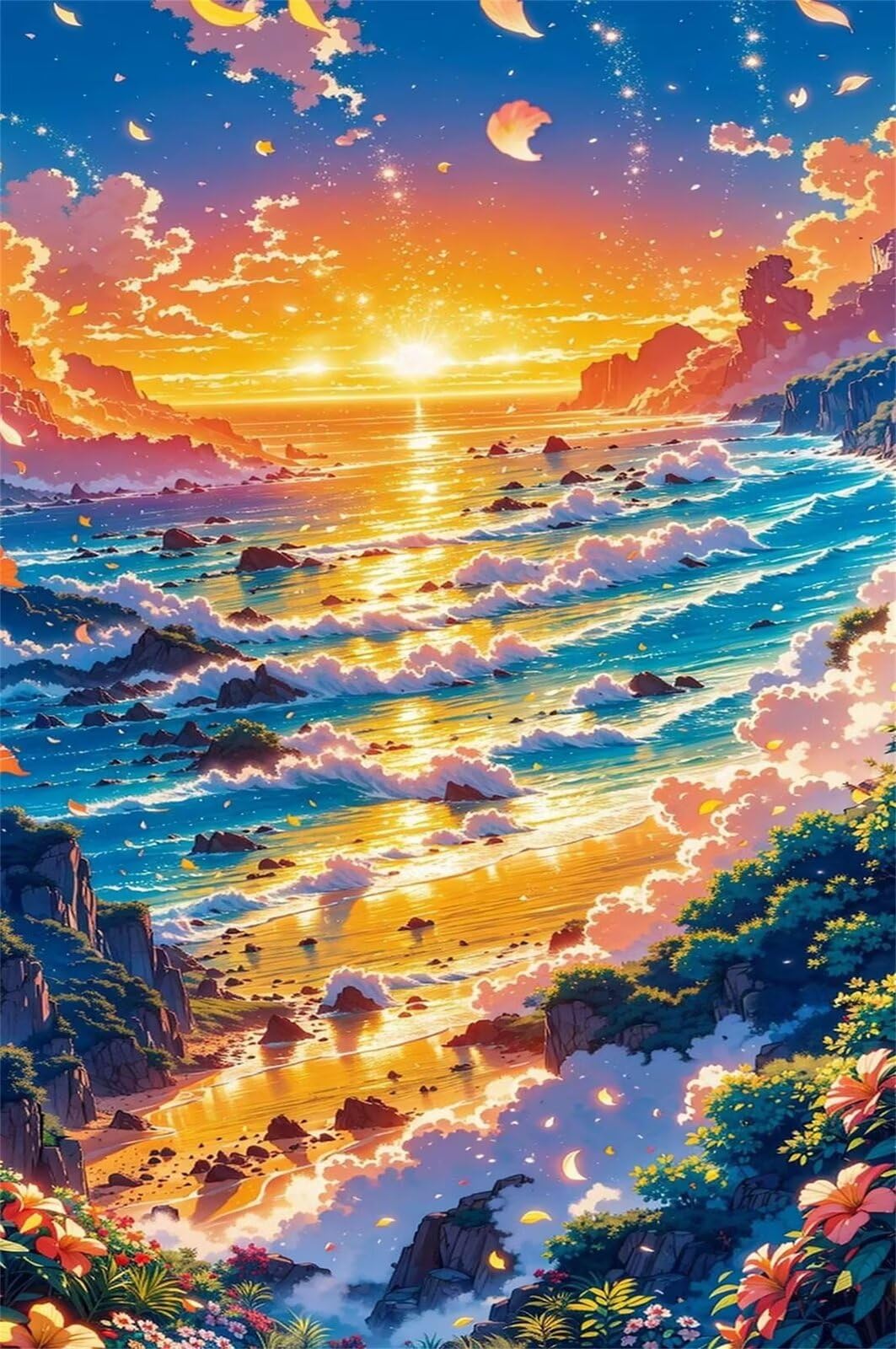 Rompecabezas para Adultos de 1500 Piezas | Paisaje Oceánico Amanecer | Puzzle Terapéutico de Estimulación Mental y Desconexión Digital, Encaje, Idea de Regalo, 87x57 cm
