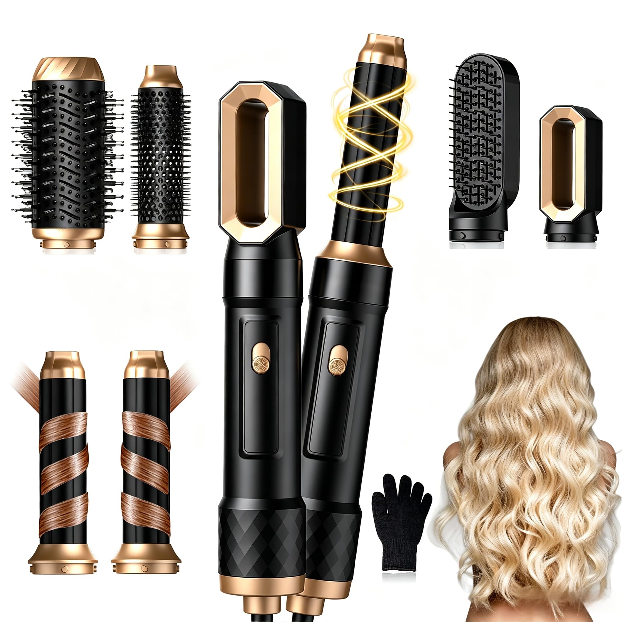 UKLISS Pro Thermobürste Thermal Brush zum Haarstyling - Kamm, Lockig, Glatt