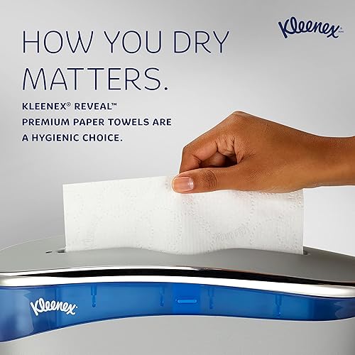 Miniatura 10 de Kleenex Reveal Dispensador de sistema de encimera (51904), 13.3 x 9 x 5.2, se adapta a toallas de mano de papel plegadas de Kleenex, color gris