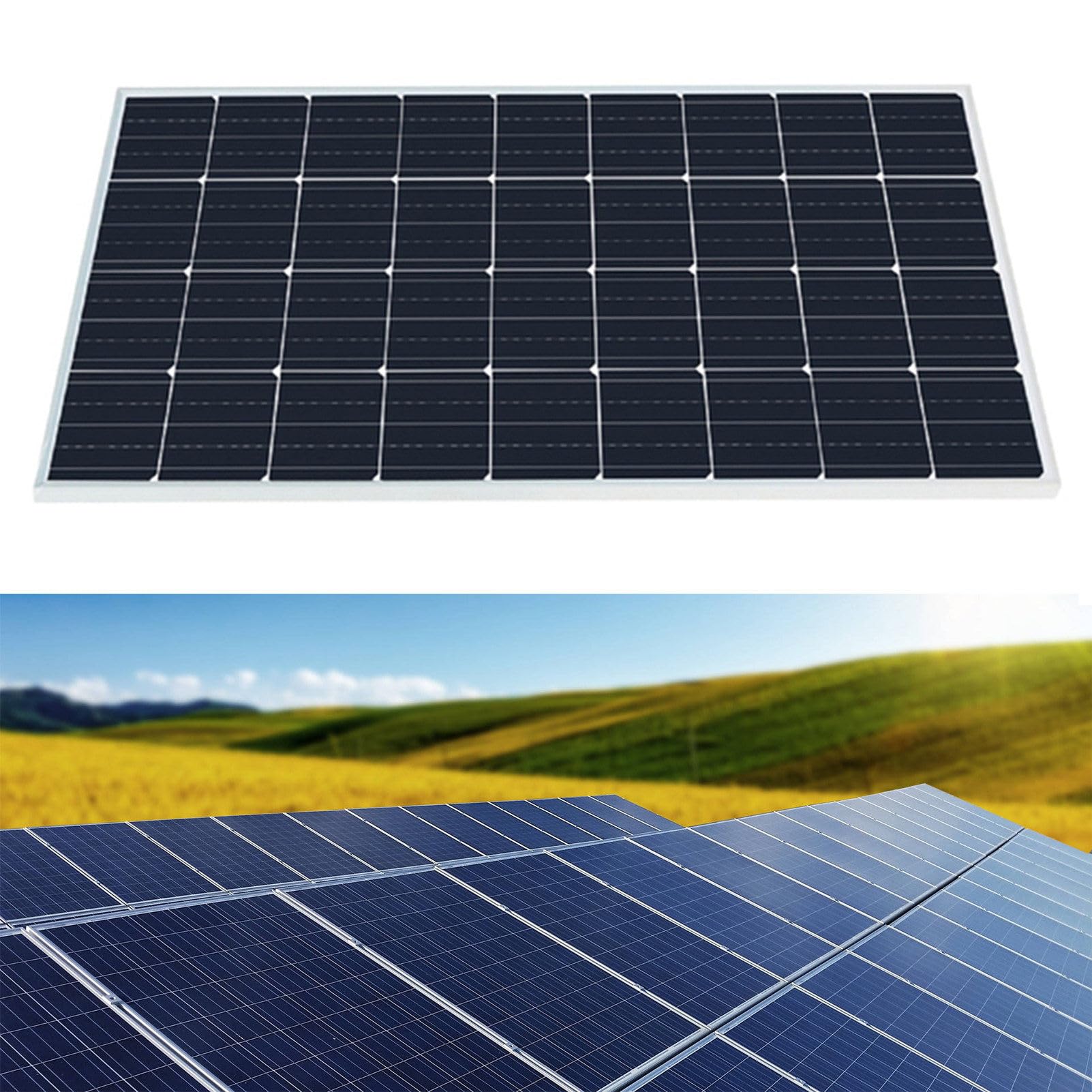 GSHAOBEN Kit Pannello Solare 2X200W con Regolatore Di Carica 40A, Kit Adattatore Kit Solare Monocristallino Flessibile, Vassoio Cavo per Camper, Roulotte,Gone, Barca/1 * 300W