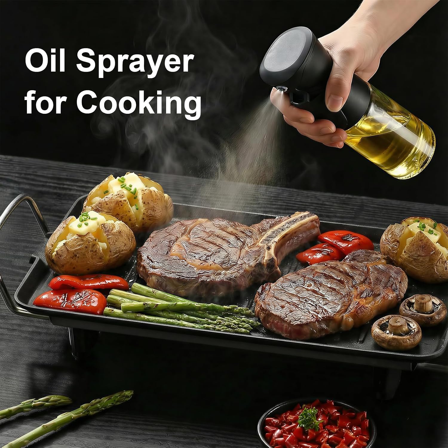 8.5oz Glass Oil Sprayer for Cooking - 1 Pack