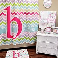 Vista 6 de RNK Shops Cesta de basura personalizada de cheurón colorido - una cara (blanco)