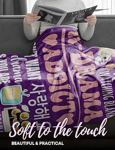 Miniatura 10 de Regalos coreanos para mujeres, manta de franela para amantes del K Drama K Pop Lovers Korean Friends para cumpleaños, (50 x 65 pulgadas) - K Drama