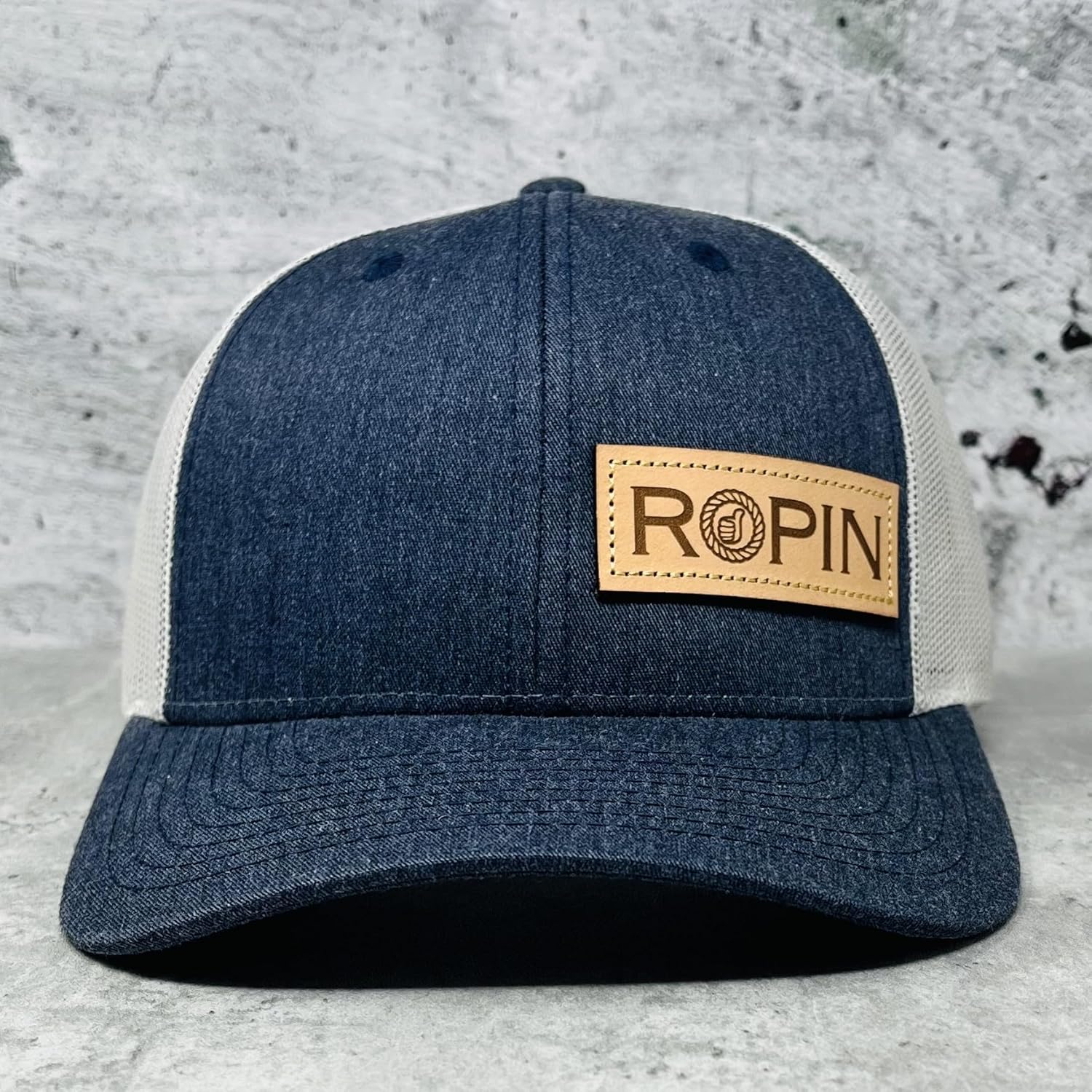 DALLY Leather Patch Western Lifestyle Mesh Trucker Adjustable Snapback Hats