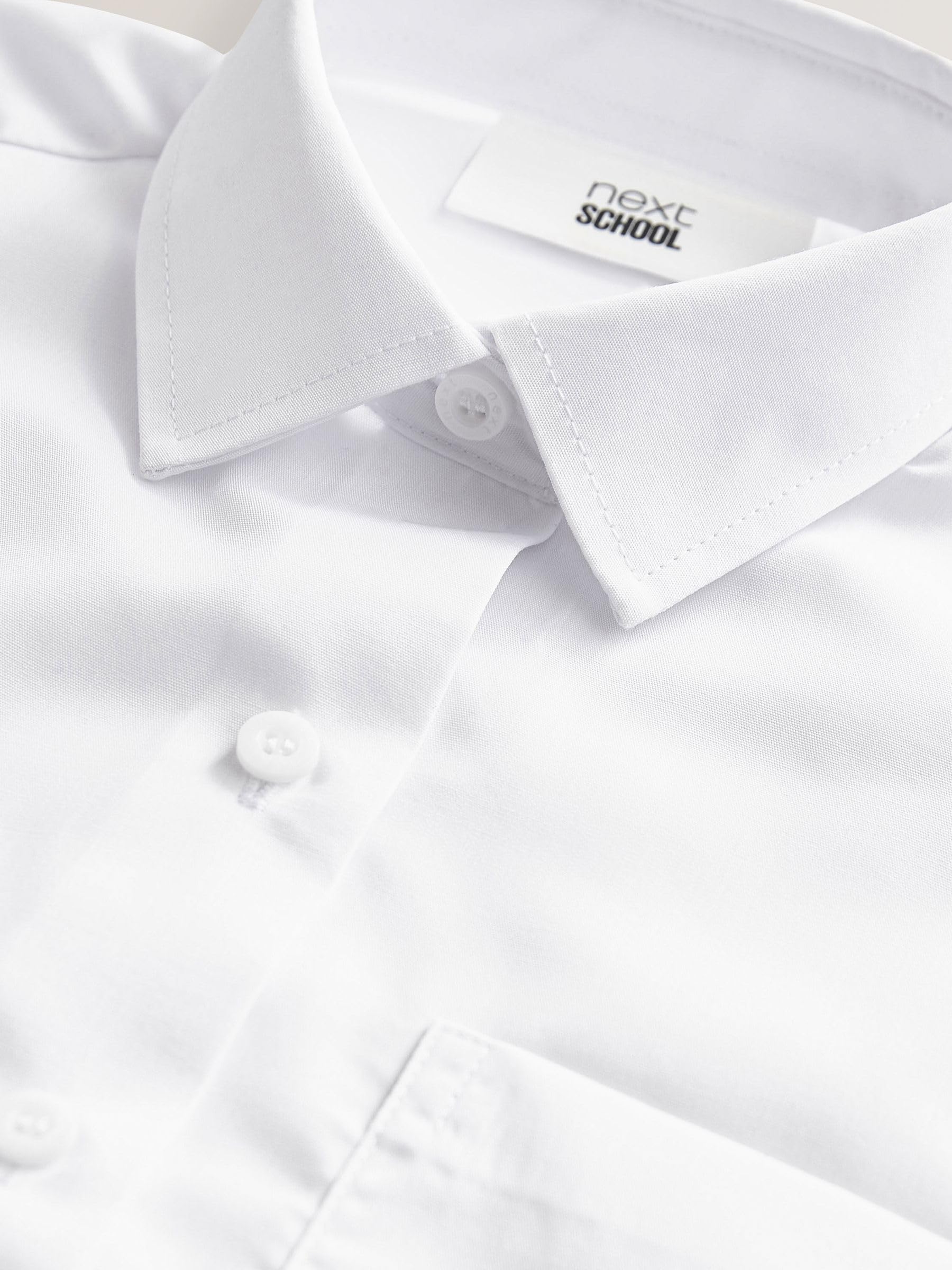 NEXT Niñas Pack de 5 Camisas Escolares de Manga Corta de Corte Slim