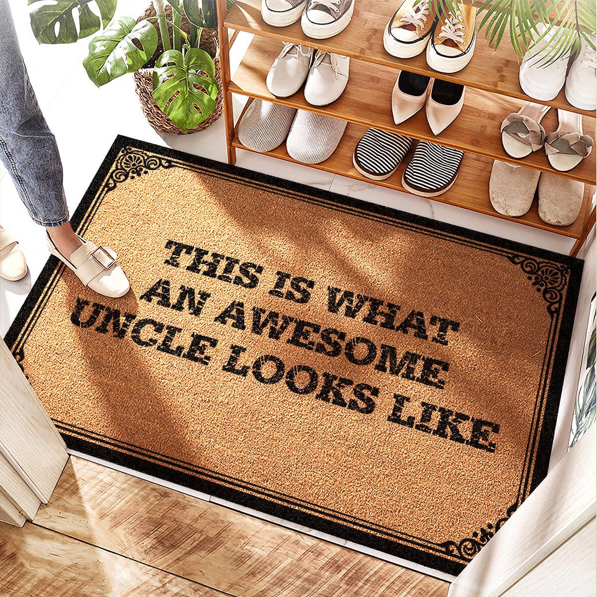 Tapis de Porte Entrée Amusant Coco | Tapis Évier Cuisine Antidérapant et Extérieur Porche