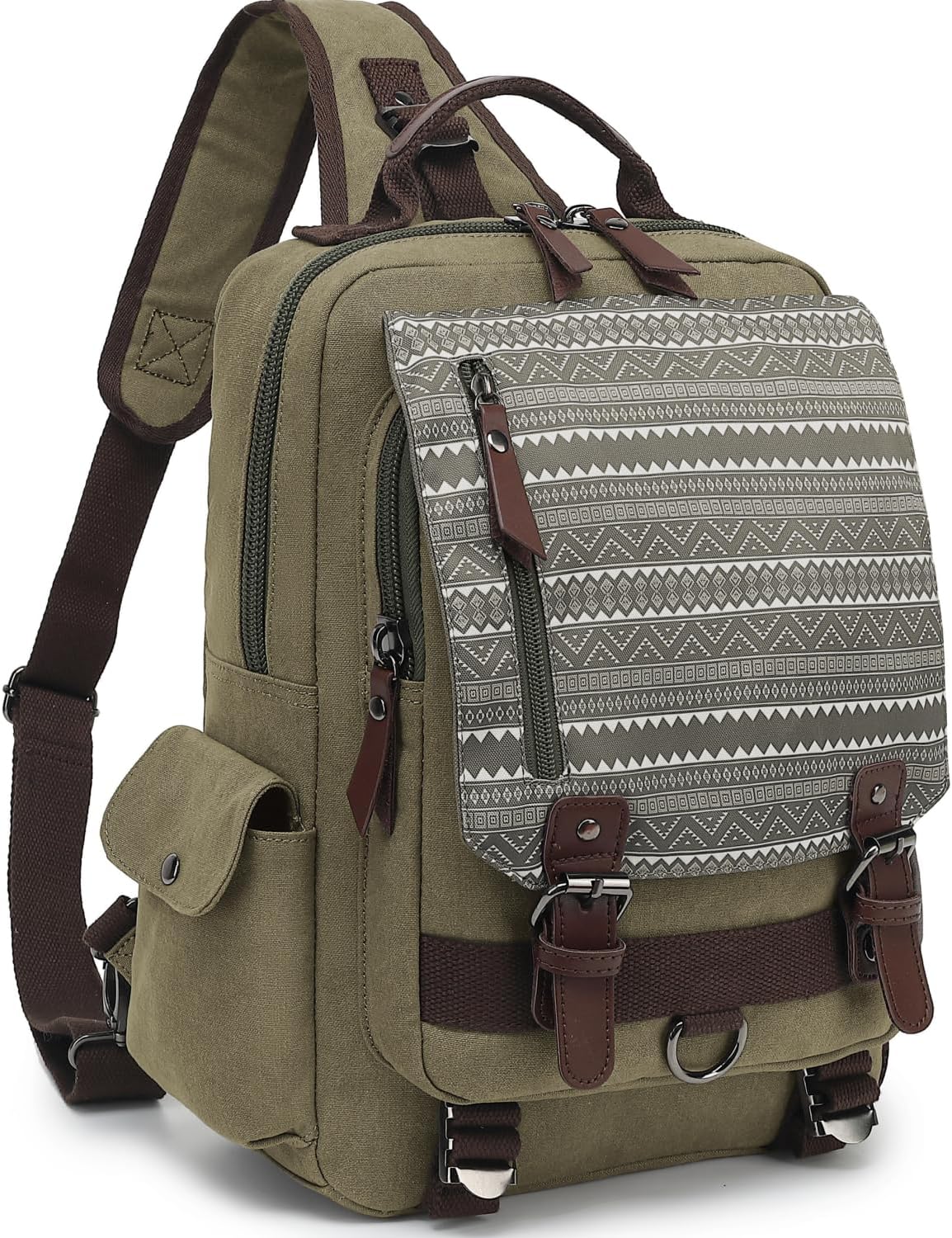 Leaper Retro Crossbody Bag Sling Bag Canvas Messenger Bag for Men Women Shoulder Bag Crossbody Handbags Satchel Travel Bag