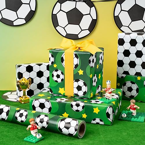 Vista 215 de WRAPAHOLIC Papel de regalo reversible, mini rollo, 17 pulgadas x 33 pies, adorable diseño de gato y azul sólido para cumpleaños, vacaciones