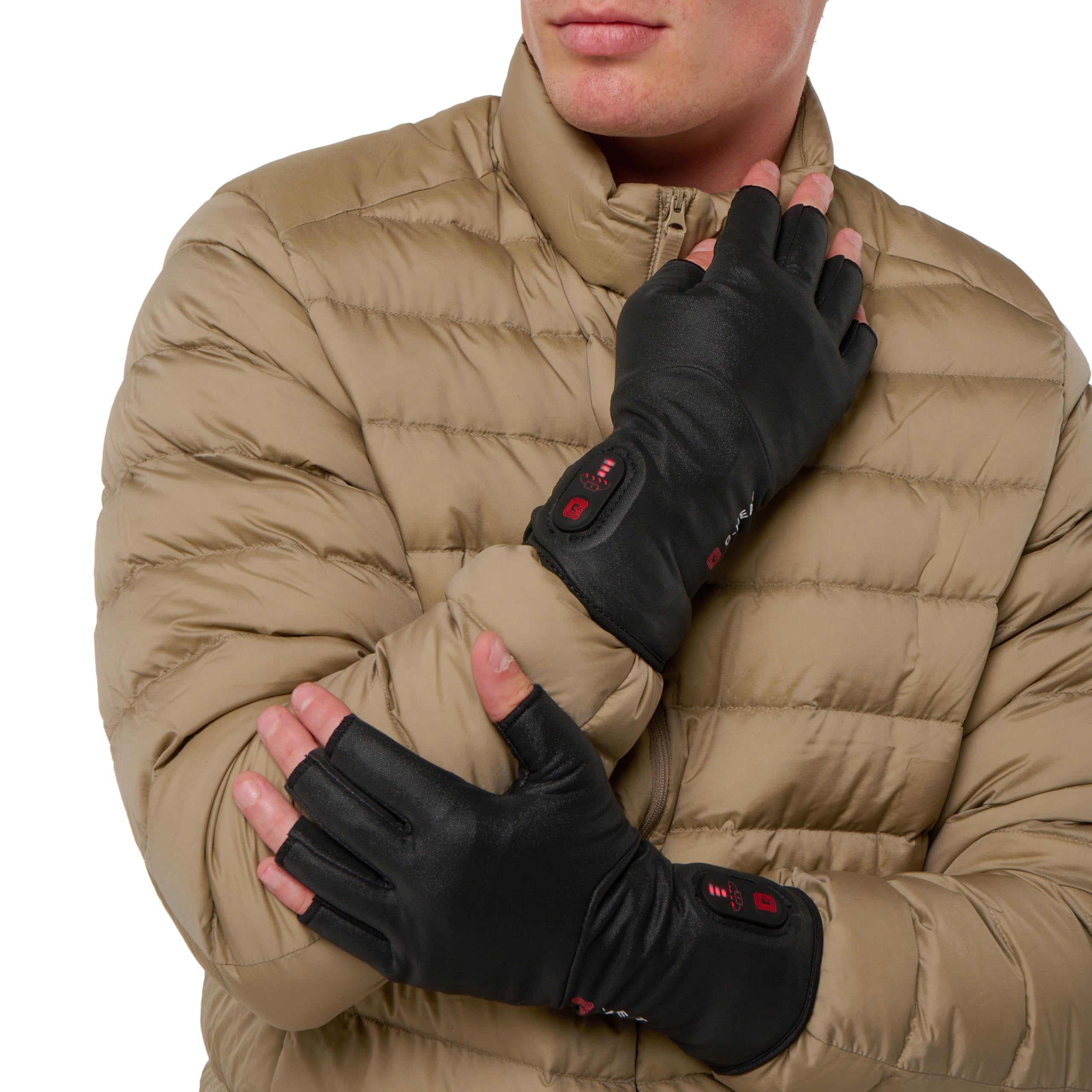 G-HEAT – Beheizbare Handschuhe Mitten Unisex mit wiederaufladbaren Akkus | Beheizbare Unterhandschuhe mit Zweite-Haut-Gefühl, offenen Fingerspitzen & ultradünn | Ideal für Alltag, & Gesundheit