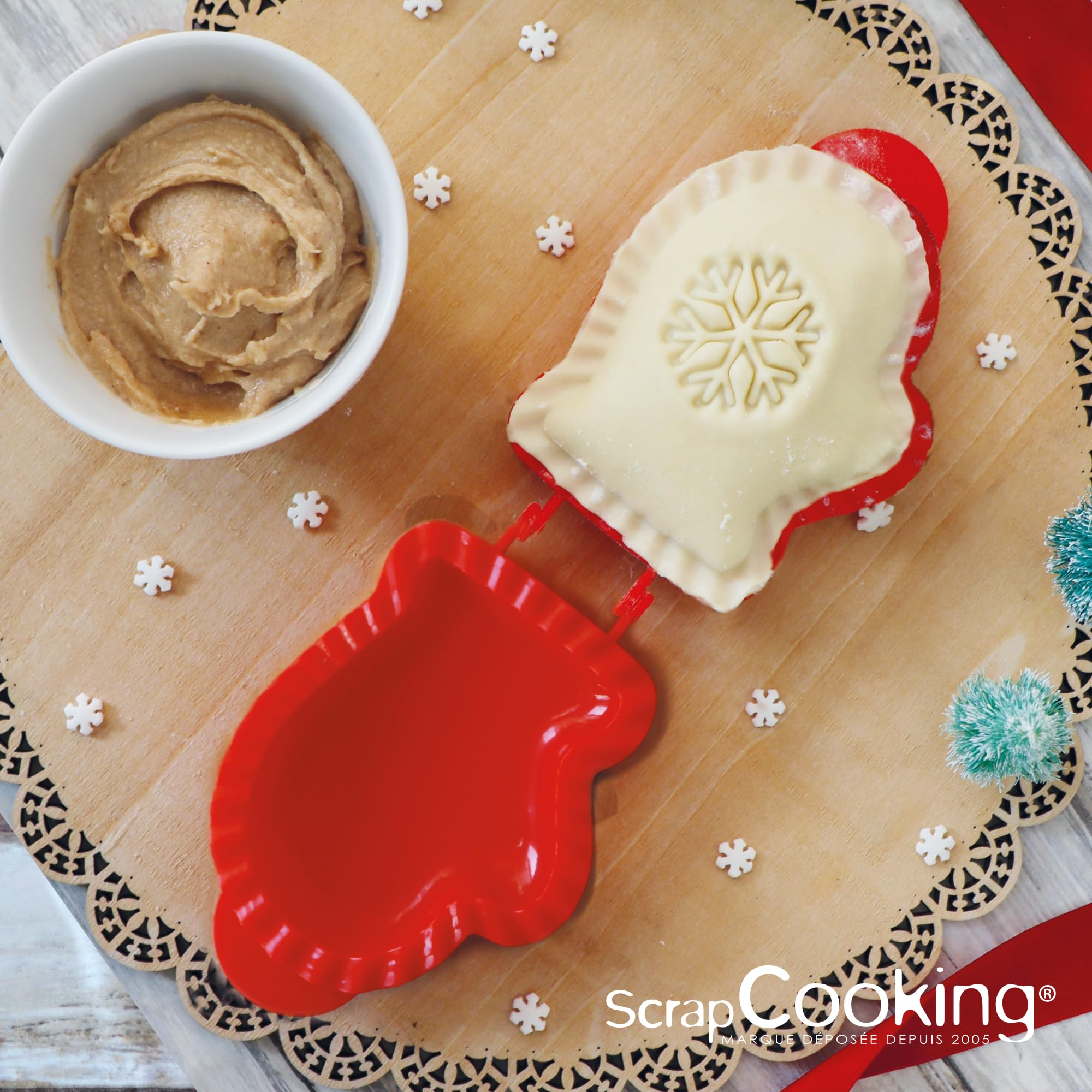 ScrapCooking - Handschuh-Taschenform - Ausstecher Weihnachten für gefüllte Teigtaschen - Backen, Küche - Ausstechform - Empanadas Ravioli