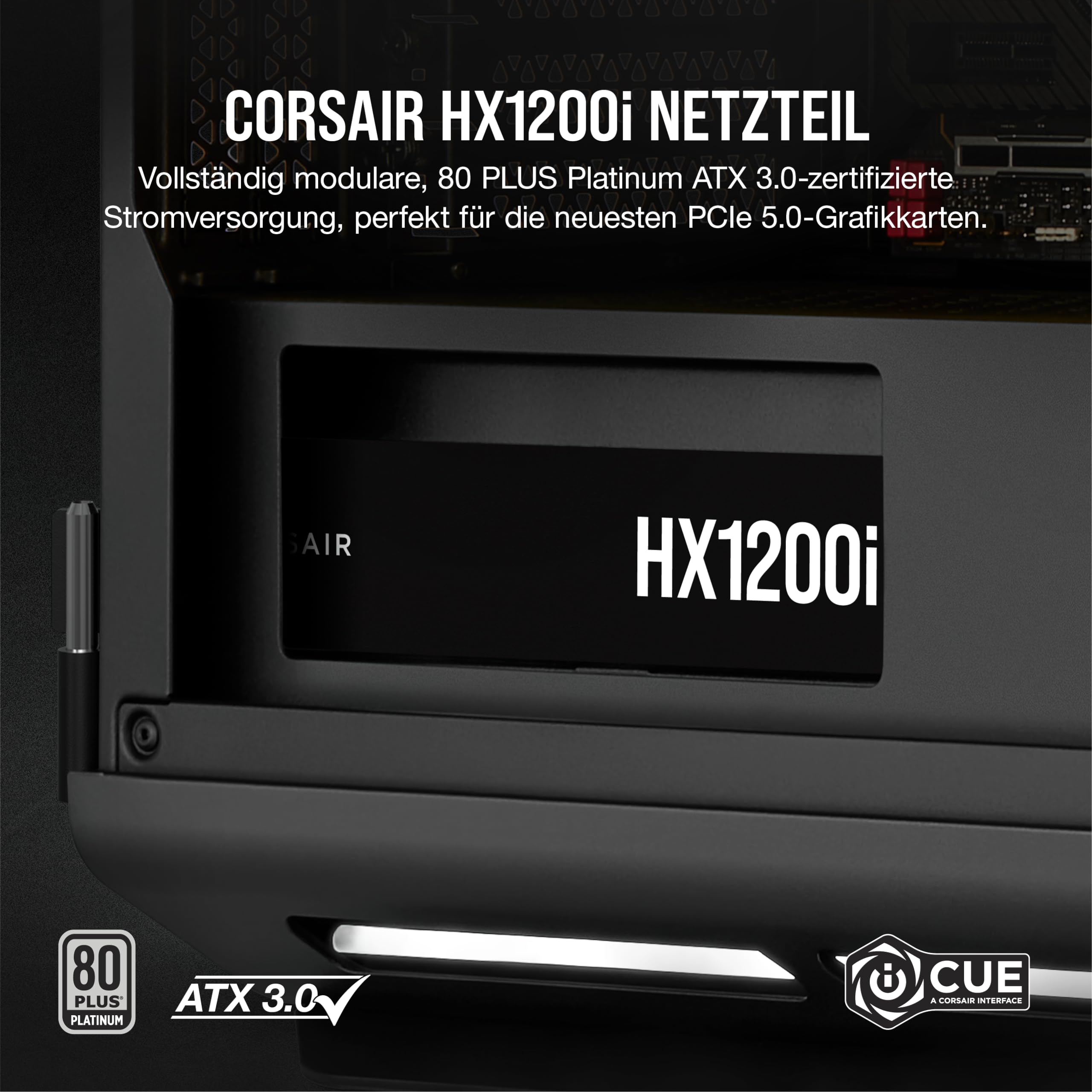 Corsair HX1200i Fully Modular - 80 PLUS Platinum ATX 3.1 Lärmlos - Dettaglio