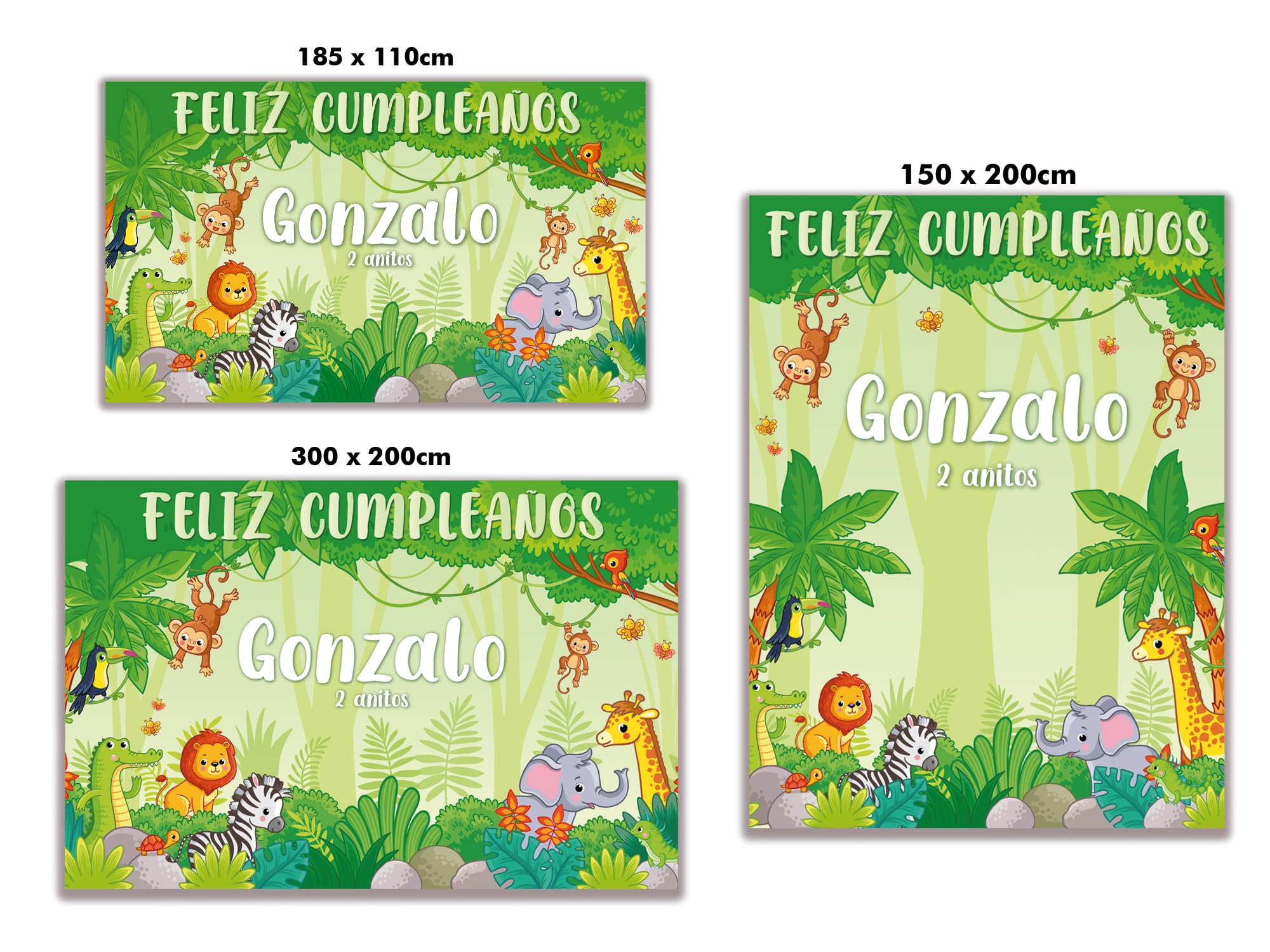 Oedim Photocall en Lona Animales Divertidos, 300x200cm, Photocall Decorativo para Eventos o Celebraciones puntuales