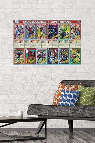 Miniatura 2 de Trends International Marvel Comics - Póster de 80 aniversario de Marvel - Póster de pared de tarjetas, 22.375 x 34 pulgadas, versión premium sin