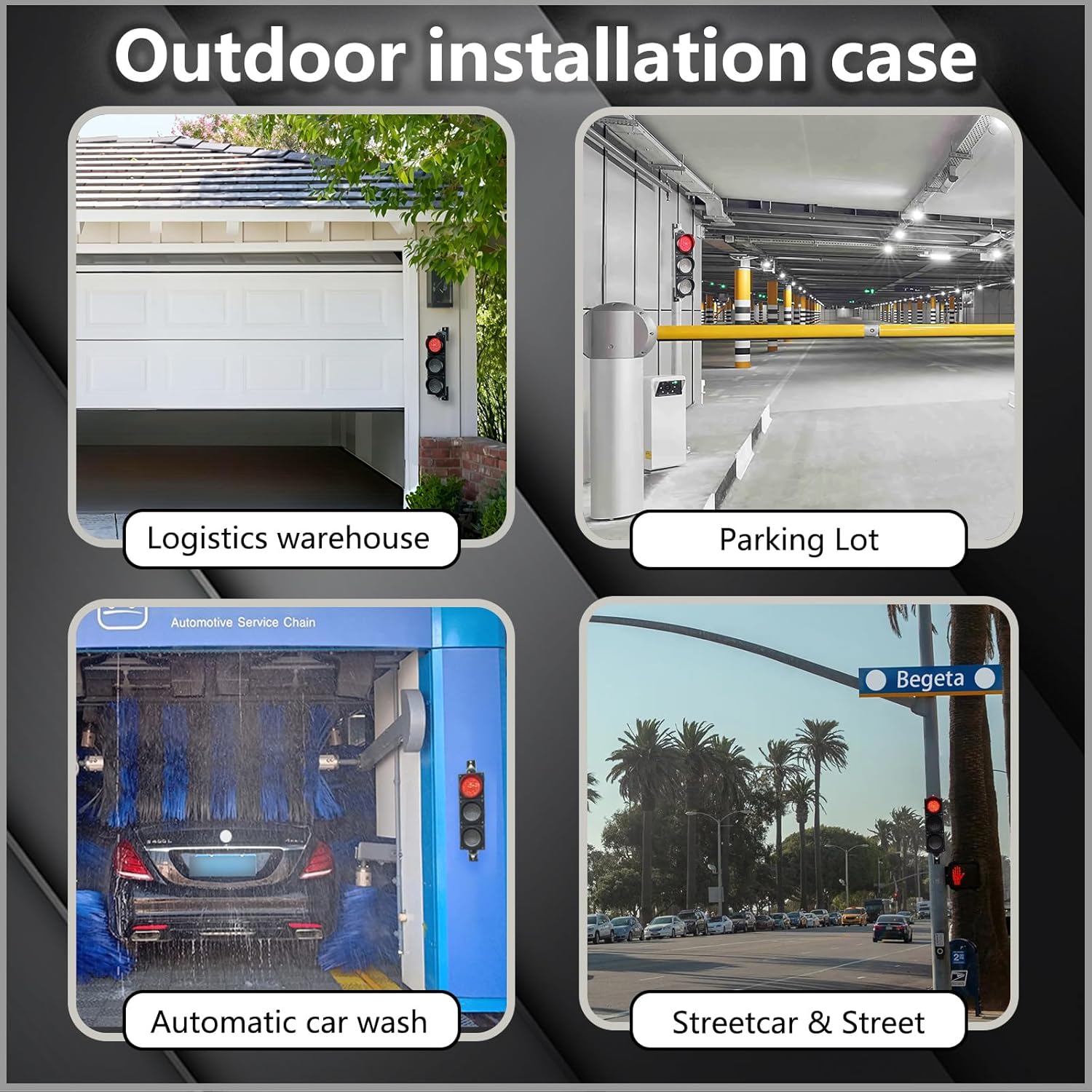 100-3 4inch 100mm Traffic Stop/Go Light/Remote Control/AC 85-265V Lamp LED, PC Casing Water Resistant IP65