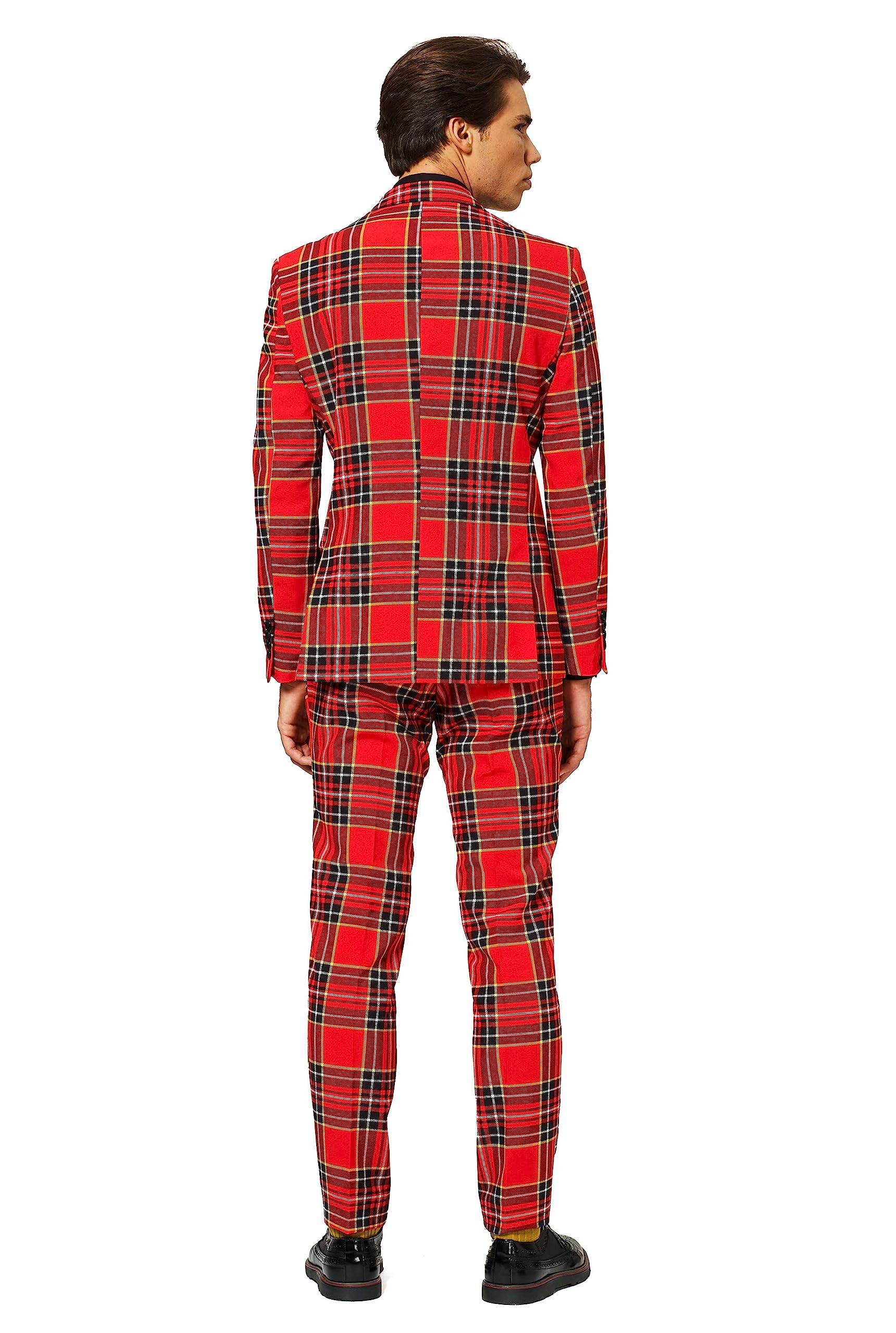 Opposuits Herren-Weihnachtsanzug – Festliches Weihnachtsoutfit – bestehend aus Blazer, Hose und Krawatte