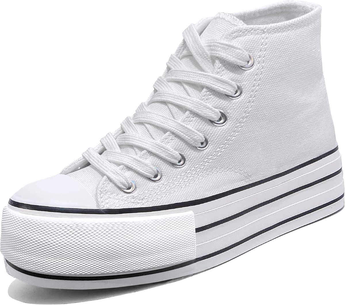 Zapatillas de deporte con plataforma para mujer, caña baja de lona, zapatos gruesos con aumento de altura de 4 cm para niñas, calzado clásico informal para caminar