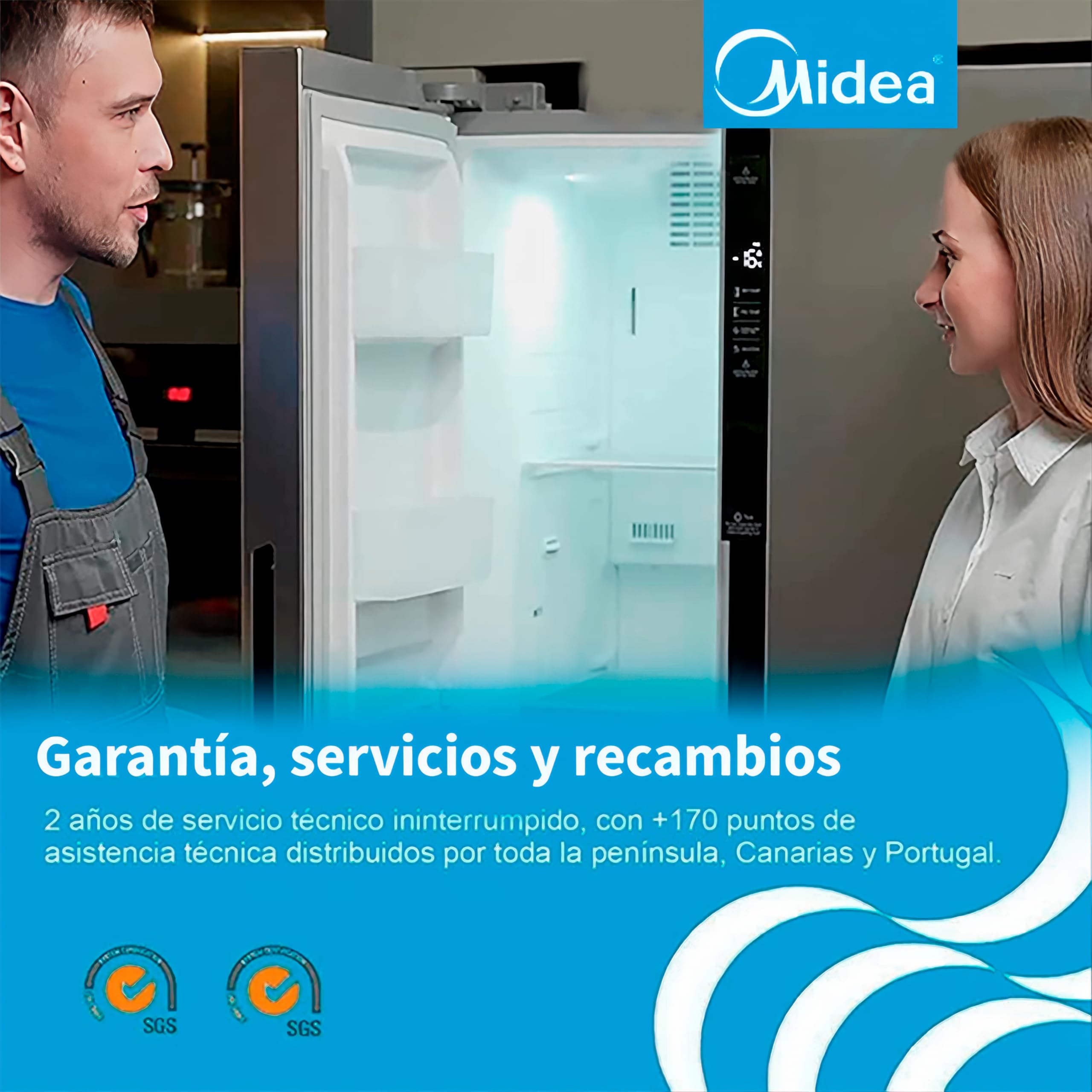 Raffreddatore Midea Compact 93L Office Noce 0°/-3°C Senza Congelatore - Dettaglio