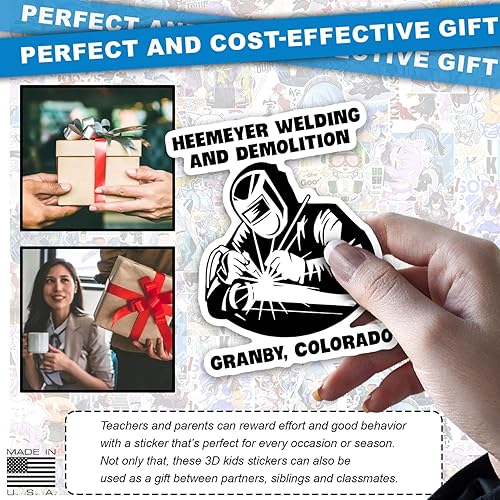 Miniatura 4 de Heemeyer - Calcomanías de vinilo divertidas para soldadura y demolición, para automóvil, laptop, pared, ventana, parachoques, tamaño 5 pulgadas