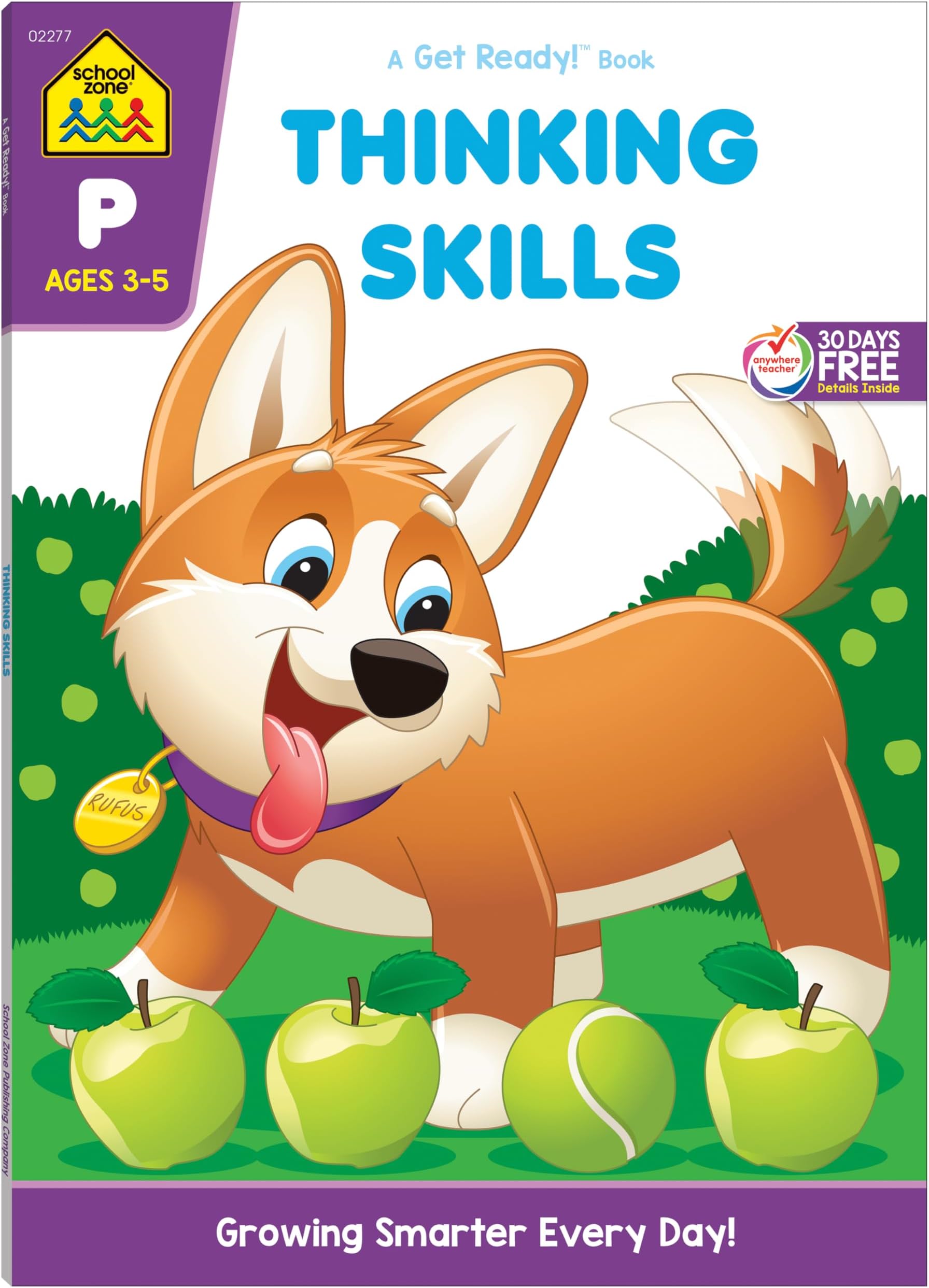 School Zone - Thinking Skills Workbook - 64 Pages, Ages 3 to 5, Preschool to Kindergarten, Problem-Solving, Logic & Reasoning Puzzles, and More ... Book Series) (Deluxe Edition 64-Page)