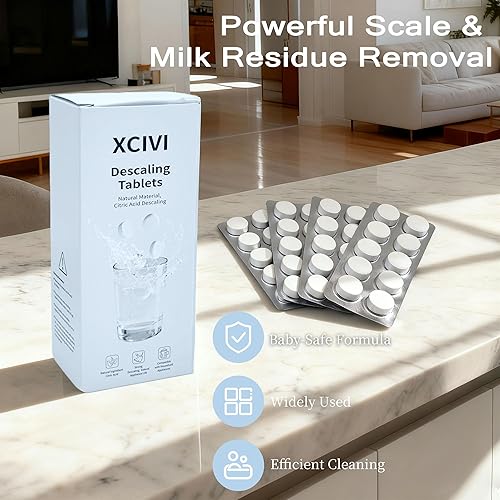 Miniatura 3 de xcivi 40 tabletas descalcificadoras compatibles con Momcozy Baby, Grownsy Brezza - Lavadora de botellas, descalcificador para eliminación de leche y