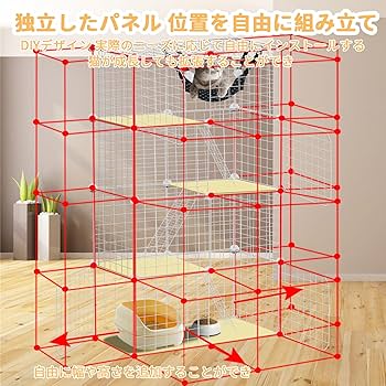 Amazon.co.jp: JPDODOJP 猫ケージ 4段2列 75*36*145cm 子猫用