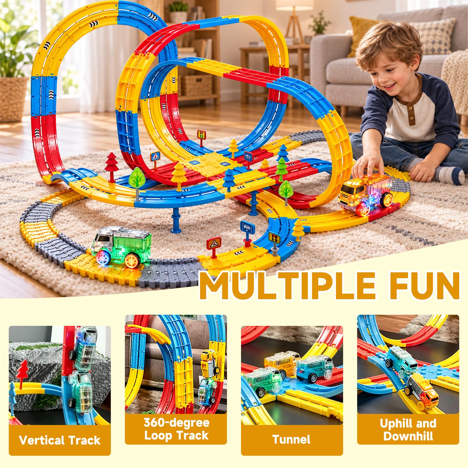 Set di pista per auto, pista da corsa 3D, a partire dai 3, 4, 5, 6