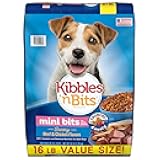 Kibbles 'N Bits Small Breed Mini Bits Savory Beef & Chicken Flavors Dog Food, 16-Pound(Pack of 1)