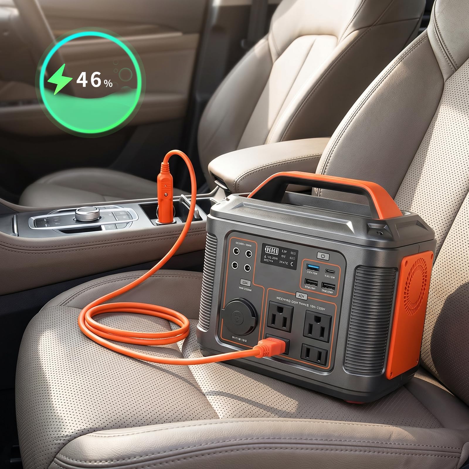Przewód zapalniczki 14AWG do XT60i 2 m 12 V / 24 V DC, z bezpiecznikiem 10 A | dla elektrowni, kamperów i kempingów