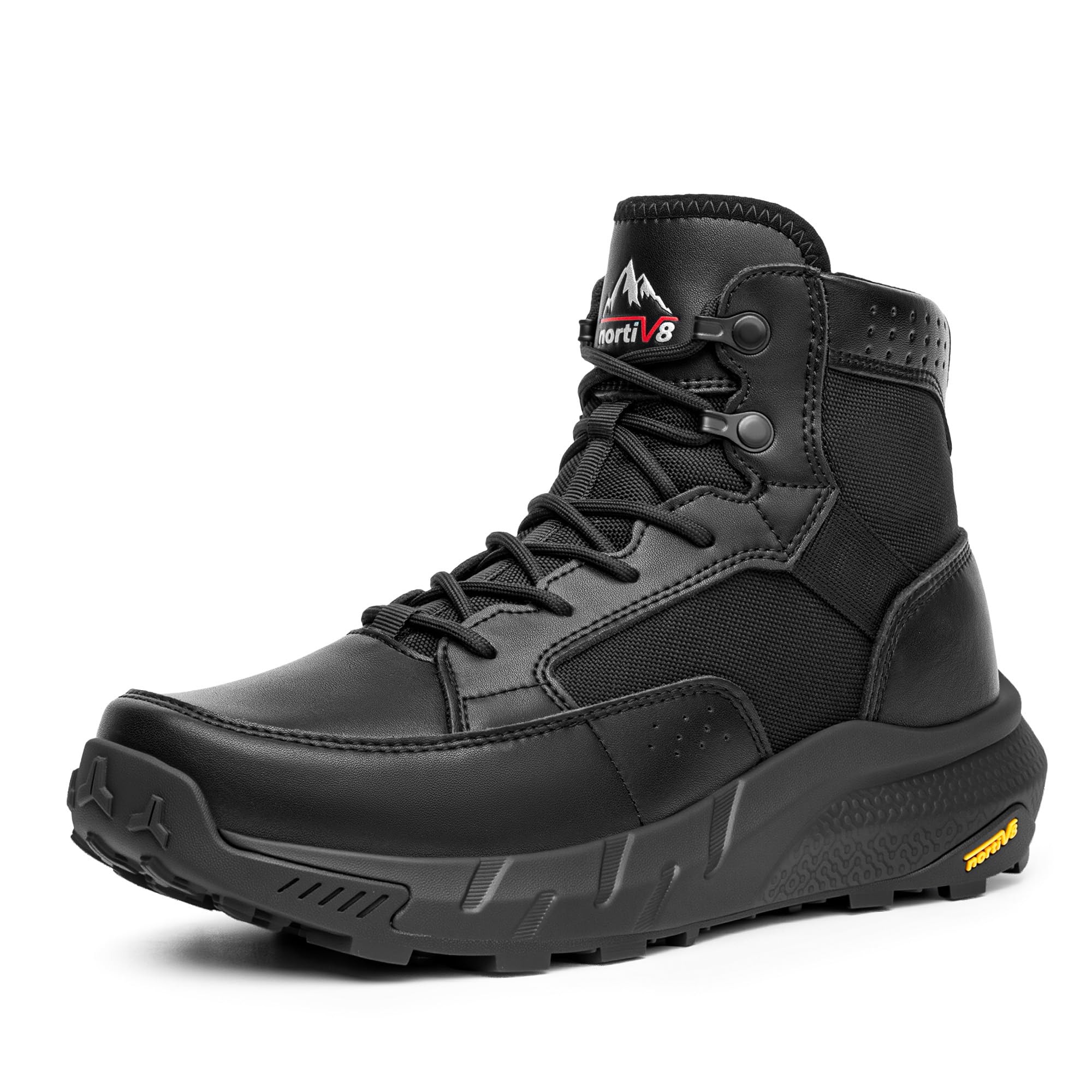 NORTIV 8 Botas de trabajo tácticas militares ligeras para hombre, para senderismo, motocicleta, combate, 15,2 cm
