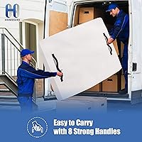Vista 3 de Bolsas de colchón para mudanza y almacenamiento con 8 asas, funda de colchón para mudanza, resistente, cierre de cremallera fuerte, suministros