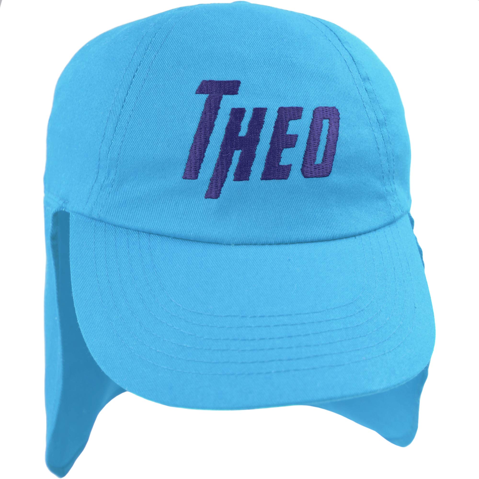 Teddyts Sky And Navy Personalised Junior Superhero Legionnaires Sun Hat (Sky And Navy)