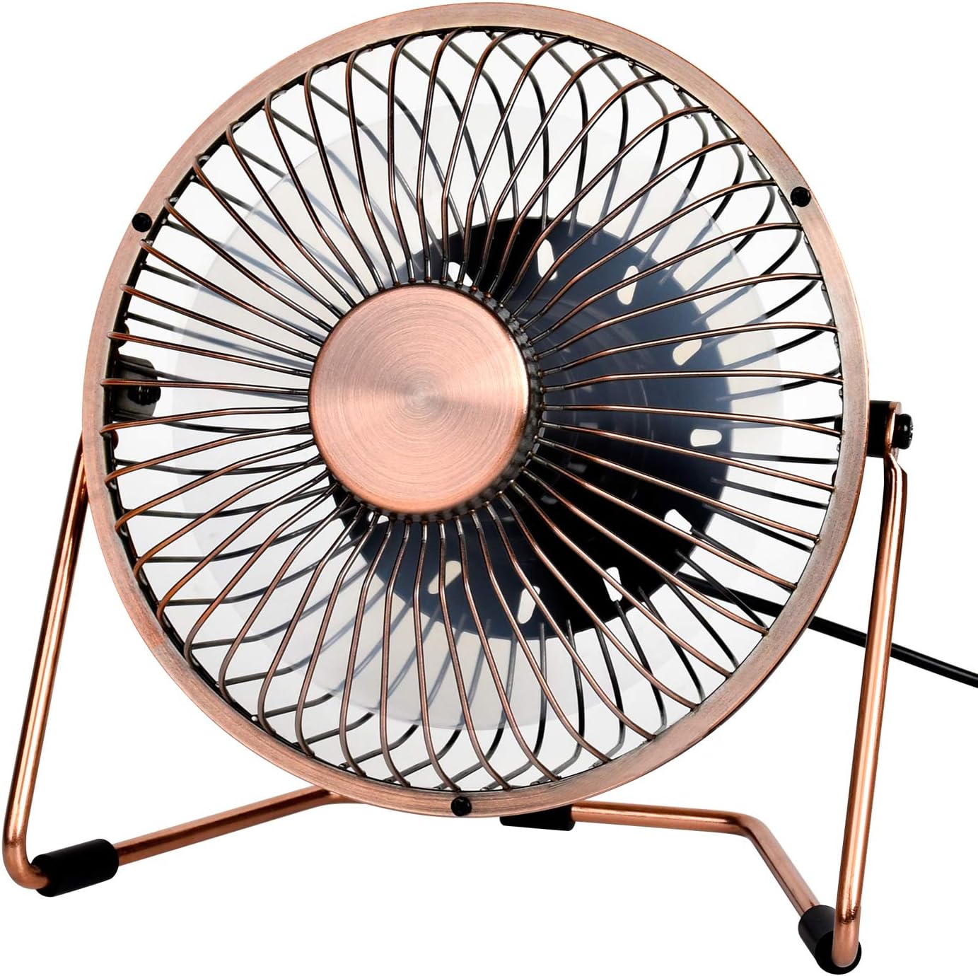 YIHUNION Desk Fan,Small USB Fans For Desk Quiet, 5 Inch USB Desktop Personal Small Cooling Fan, Metal design, 360 Degree Rotation, 2 Setting Perfect for Home Office Bedroom
